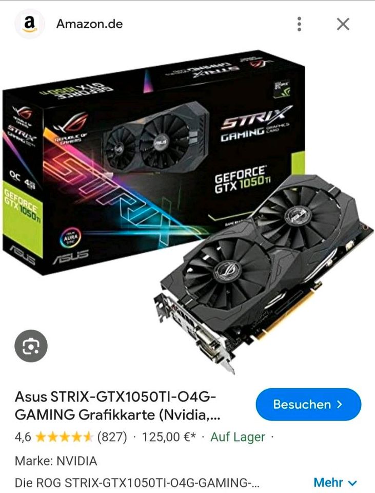 Asus Strix Nvidia Geforce gtx 1050ti O4G in Leipzig