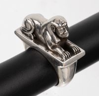 Massiver Design Silberring, Sphinx, 925er Sterling Silber Hessen - Fürth Vorschau