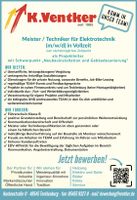 Meister / Techniker für Elektrotechnik (m/w/d) Nordrhein-Westfalen - Tecklenburg Vorschau