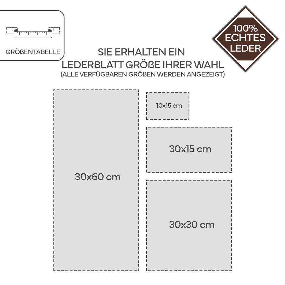 WOOPARD Lederstück 1.2-1.4mm Rindsleder Cognac farbe in Bingen