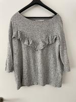 Oberteil Pulli Pullover only L 40 grau rüschen vero moda Hessen - Lich Vorschau