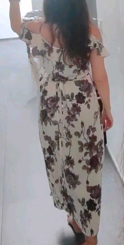 Maxikleid Boho cremeweiß schulterfrei Gr.40 in Rheine