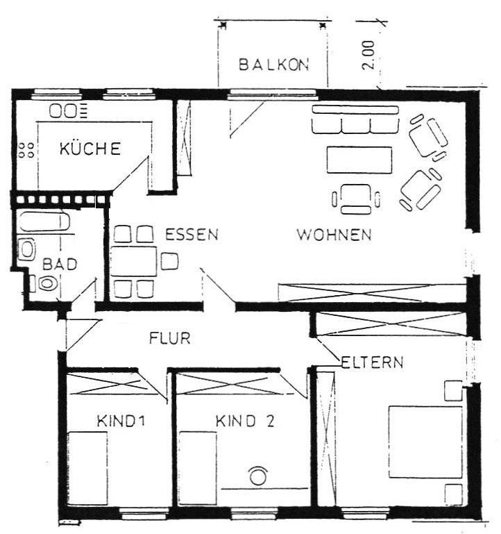 sofort frei - frisch renovierte 4-Zimmer-Wohnung mit EBK + Balkon in Göppingen