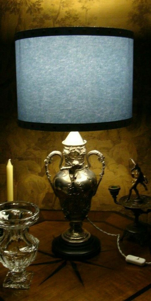 Tischlampe Historismus um1880 Lampe Amphore Vase Urne Amor Rokoko in Rackwitz