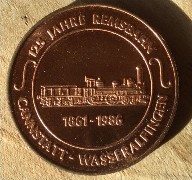Medaille Eisenbahn-Jubiläum Remsbahn in Aalen