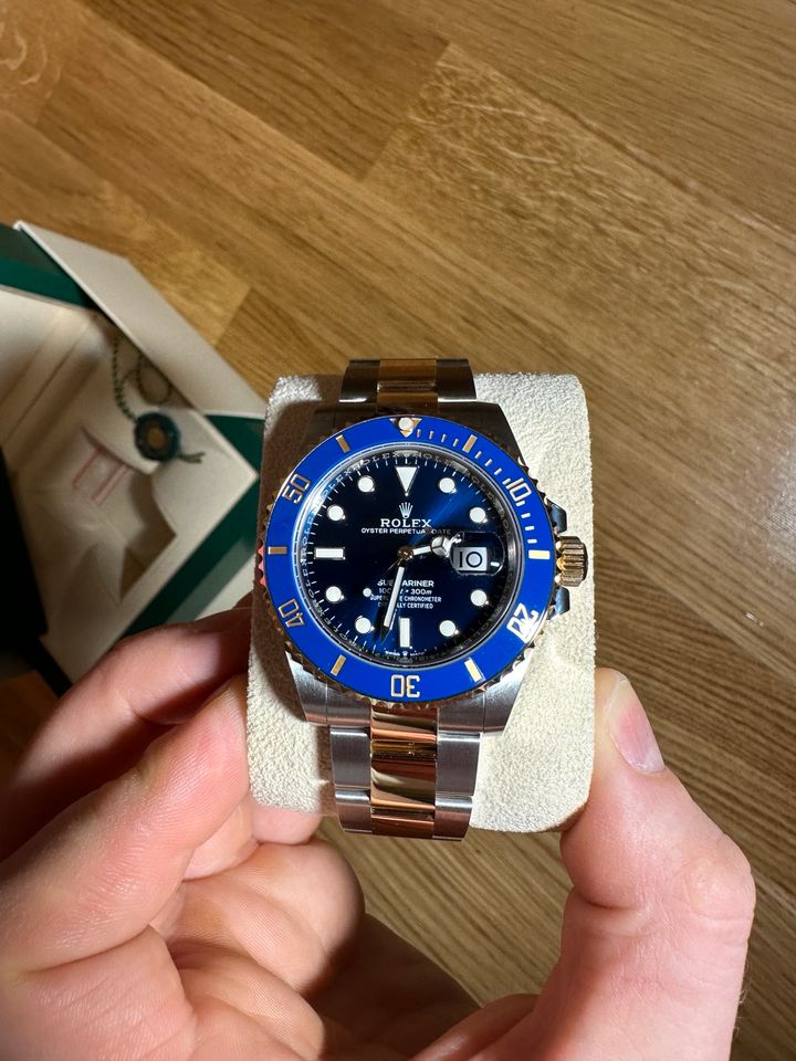 Rolex Submariner Date Blau 41 Stahl Gold Fullset  Neu in Wegscheid