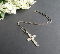 Vintage Anhänger Kreuz + Kette Silber 835 Baden-Württemberg - Heilbronn Vorschau