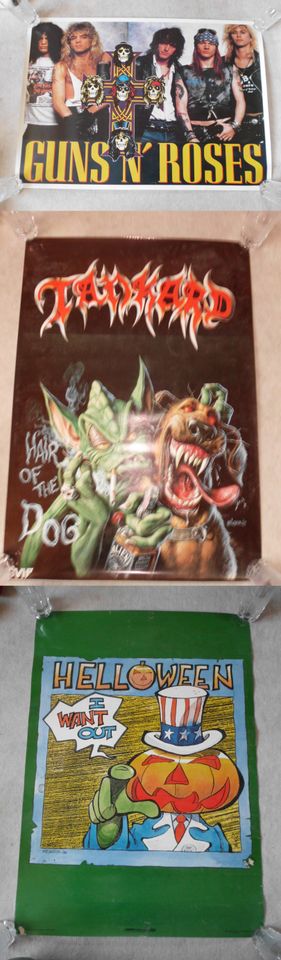 23 Heavy Metal Poster 90er Jahre,~85x59 cm, u.a. AC/DC in Mellingen