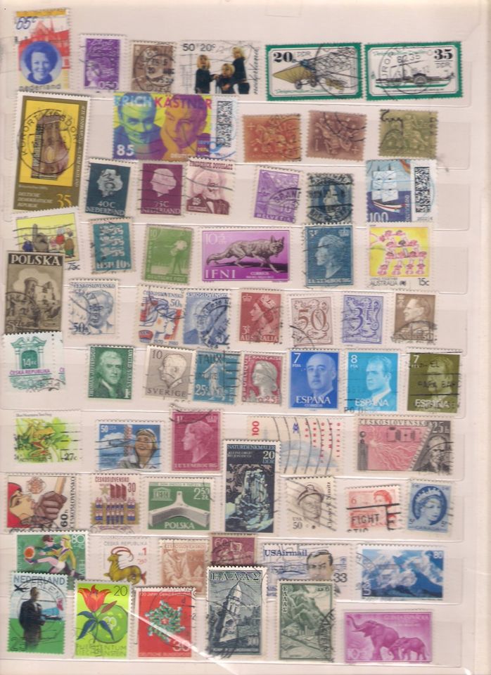 130 Briefmarken alle Welt, gestempelt, Lot 88 in Berlin