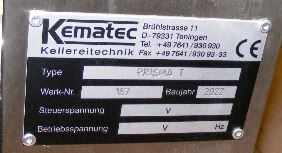 Sektkapsel - Faltmaschine Kematec Prisma-T  (JS 1) in Rees