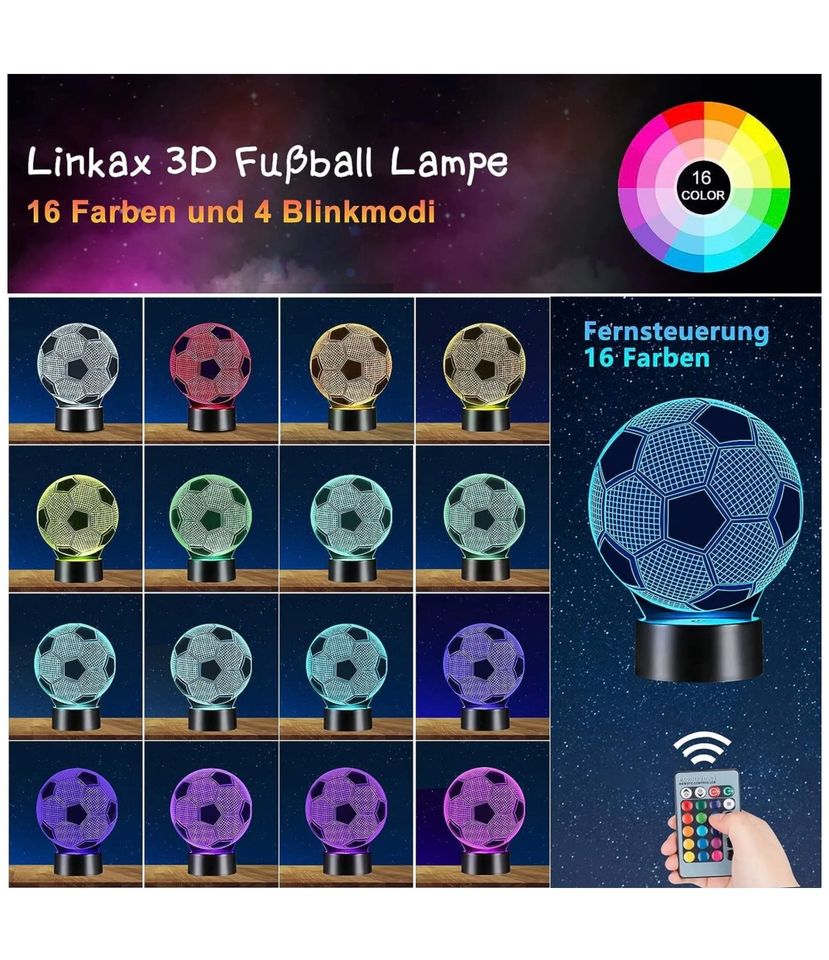 ✨NEU Linax 3D Lampe Stehlampe Fußball ✨ in Dresden