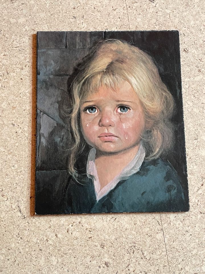 Bild Gemälde weinender Junge/ weinendes Mädchen in Stockstadt a. Main