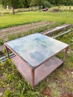 Gartentisch Glasplatte Tisch Metall zu verschenken Nordrhein-Westfalen - Büren Vorschau