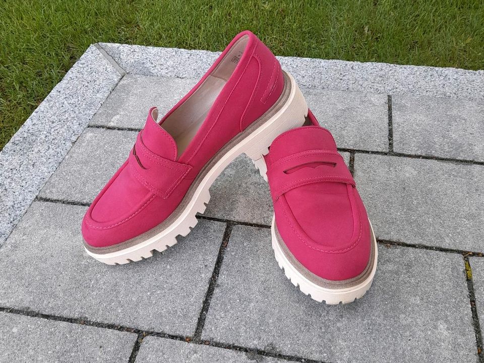 Tamaris Loafer pink Größe 40 in Plattling