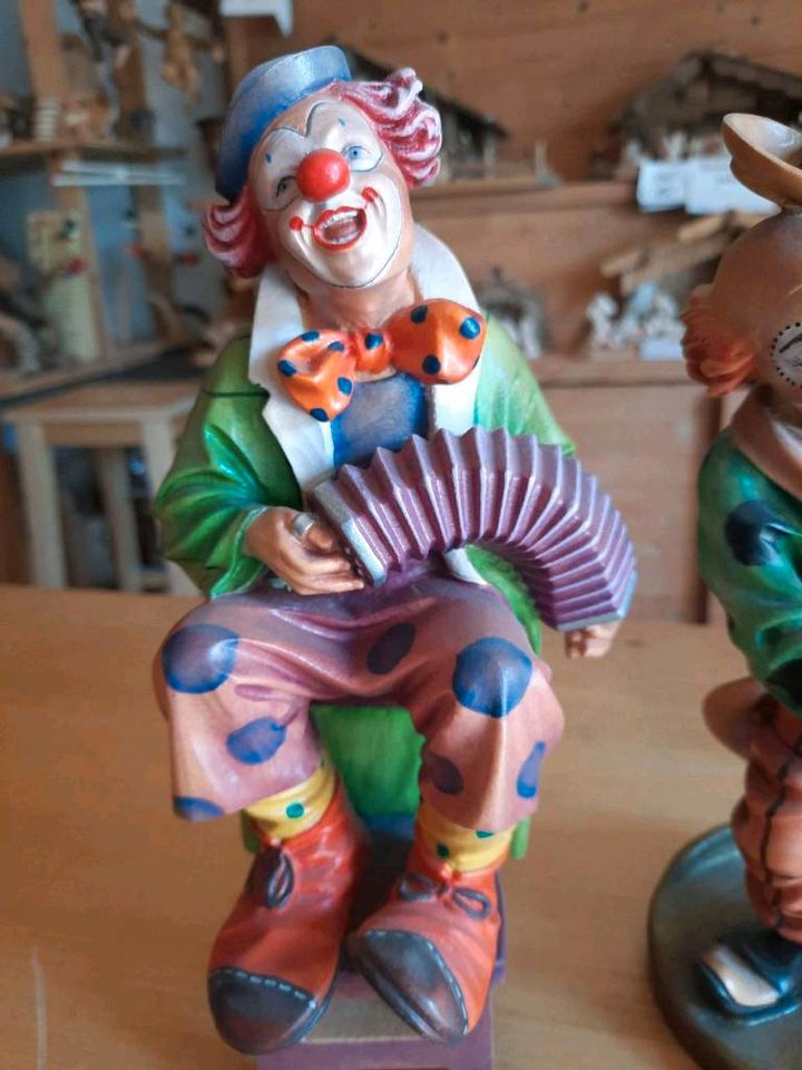 Clown Figur Holzfigur in Gachenbach