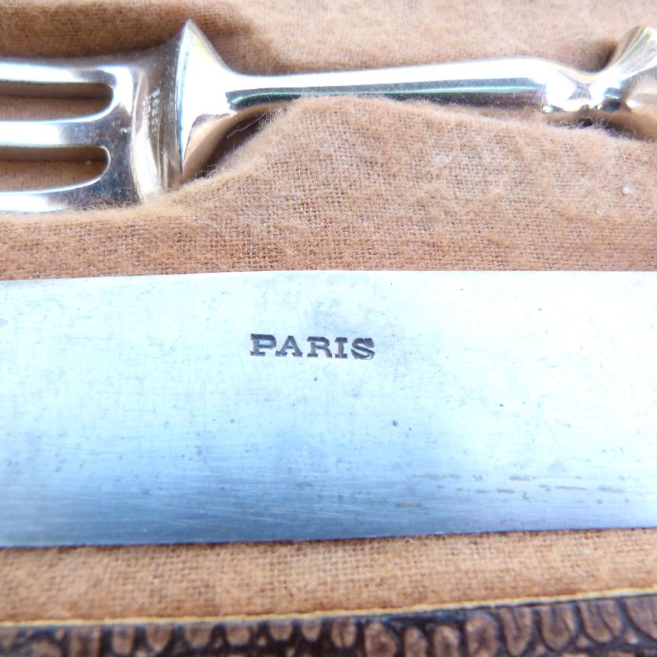 Vintage Fleischbesteck aus Paris , original im Etui !! in Coburg