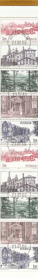 Schweden 1108-1112 ° MH 78 Tourismus Hälsingland Eisenhütte Kanal in Kamen