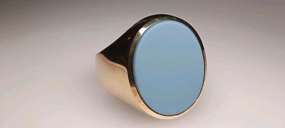 Vintage Herren Ring 585 Gold Lagenstein massiv 63 in Reinstorf