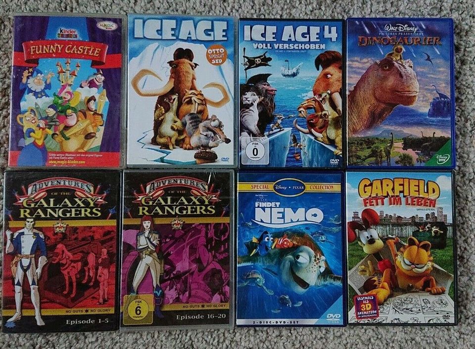 8 Kinderfilm DVD's: Ice Age, Galaxy Rangers,Disney, Garfield u.a. in Essen
