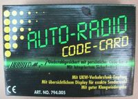 Autoradio Code-Card - Kunst und Leben - unbenutzt Sachsen-Anhalt - Petersberg (Saalekreis) Vorschau