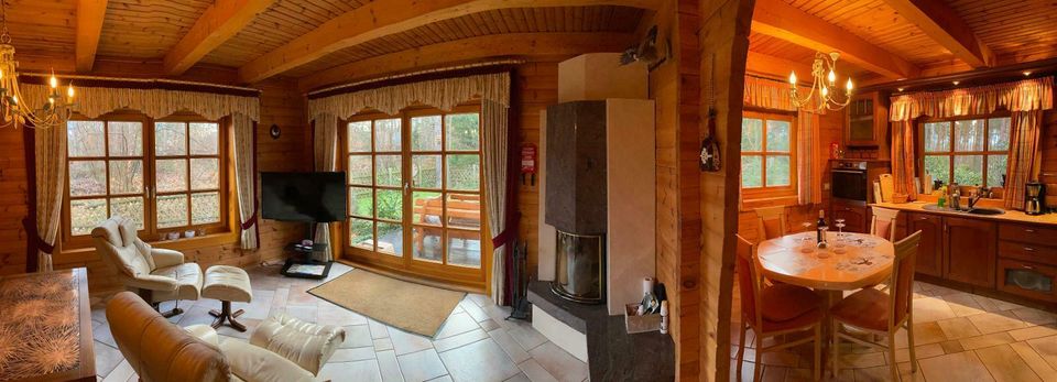 exklusives Ferienhaus im Wald, 120qm, Sauna, Kamin, viel Ruhe in Bad Schmiedeberg