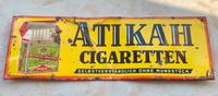 Atikah, Cigaretten, Blechschild, Werbeschild,Anton Reiche,Dresden Nordrhein-Westfalen - Steinheim Vorschau
