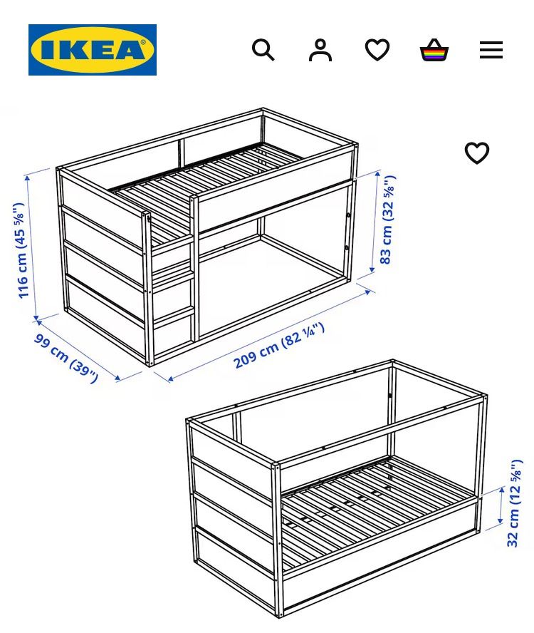 Hochbett halbhoch Kura Ikea in Frankfurt am Main