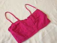 Süßes Top Zara pink magenta Barbie Häkel Lochstickerei cropped Berlin - Mitte Vorschau