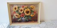 Blumenbouquet Sonnenblumen und Mohn, Bild, signiert Nordrhein-Westfalen - Mettmann Vorschau