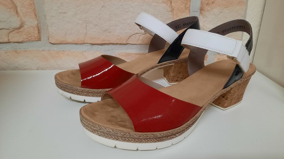 Damen Sandalen Plateau Rieker rot-weiß-blau Größe 41 in Nordrhein-Westfalen  - Beckum | eBay Kleinanzeigen ist jetzt Kleinanzeigen