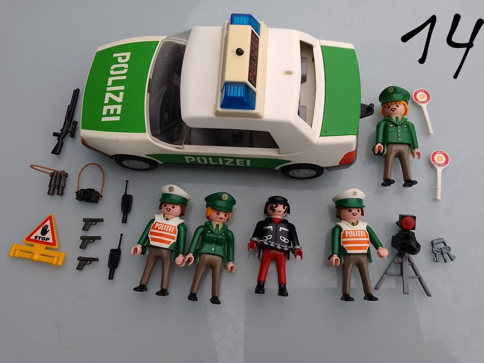 Verkaufe viele Playmobil Sets Polizei SEK Figuren Auto Bus Boot in Fehmarn