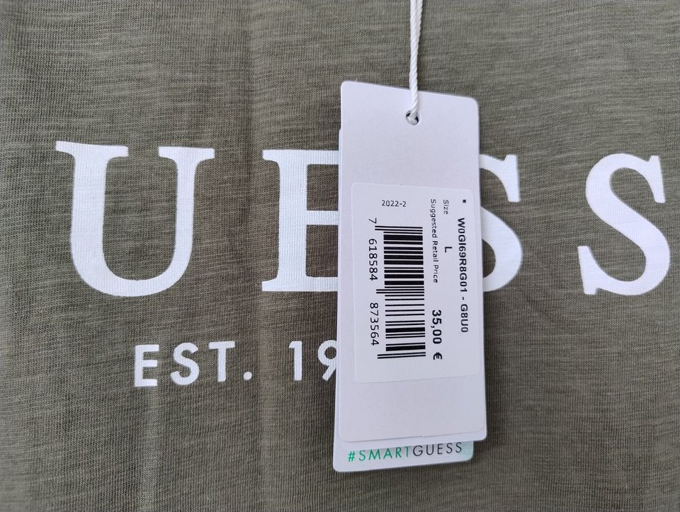 Guess Shirt Gr L olive neu mit Etikett in Seegebiet Mansfelder Land