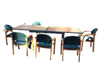 Esstisch mit Stühlen Buche grün Metall Holz Design Nordrhein-Westfalen - Weilerswist Vorschau