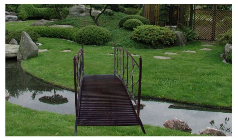 SONDERPREIS !!! Gartenbrücke Metall,Geländer 180cm,begebar,Teich in
