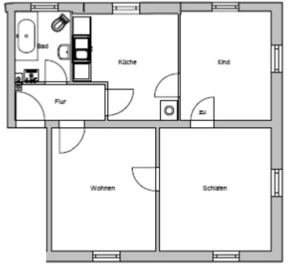 schöne 3-Raum-Wohnung in ruhiger Wohnlage in Eilenburg