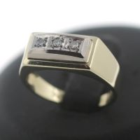 Ring Gold Diamant 0,05 Ct 585 14 Kt Bicolor www.juweliero.de Nordrhein-Westfalen - Gelsenkirchen Vorschau