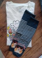Adidas Kurzarm Shirt Aufdruck im Doodle Style XS + Söckchen 35-38 Bayern - Germering Vorschau