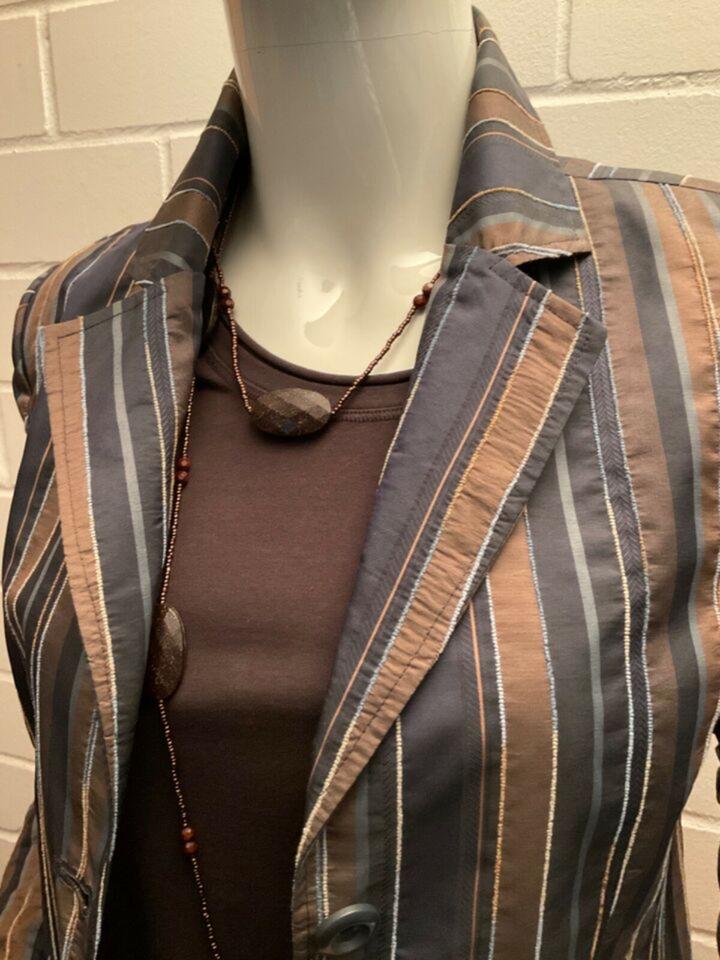 Blazer Gr.M GINA LAURA edler Satin, modische Streifen NEUWERTIG in Wallenhorst