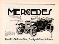 Mercedes Oldtimer 1914 - Werbung Reklame Vintage-Deko Baden-Württemberg - Steinen Vorschau
