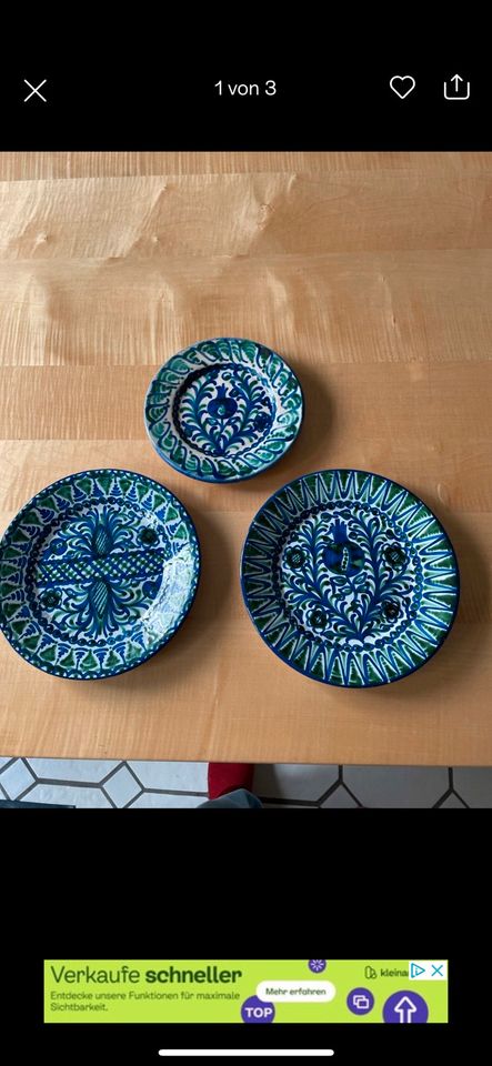 Keramikteller aus Spanien (23 cm Dm und 20cm) in München