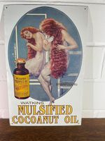 Werbeschild Blech Watkins USA Coconut Oil 1980er vintage Düsseldorf - Garath Vorschau