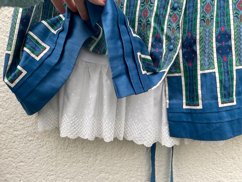 Perry Trachten Landhaus Vintage Dirndl Rock Gr. 44 blau weiß in Köln