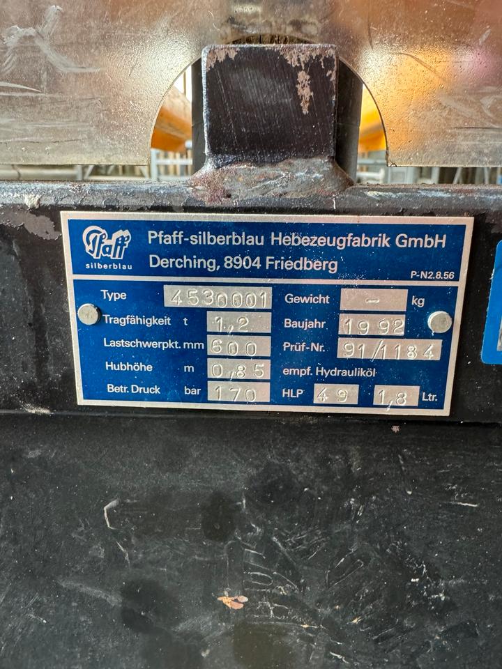Manueller-Hydraulik Paletten wagen , 085m Hubhöhe ,1200 kg last, in Krumbach Schwaben