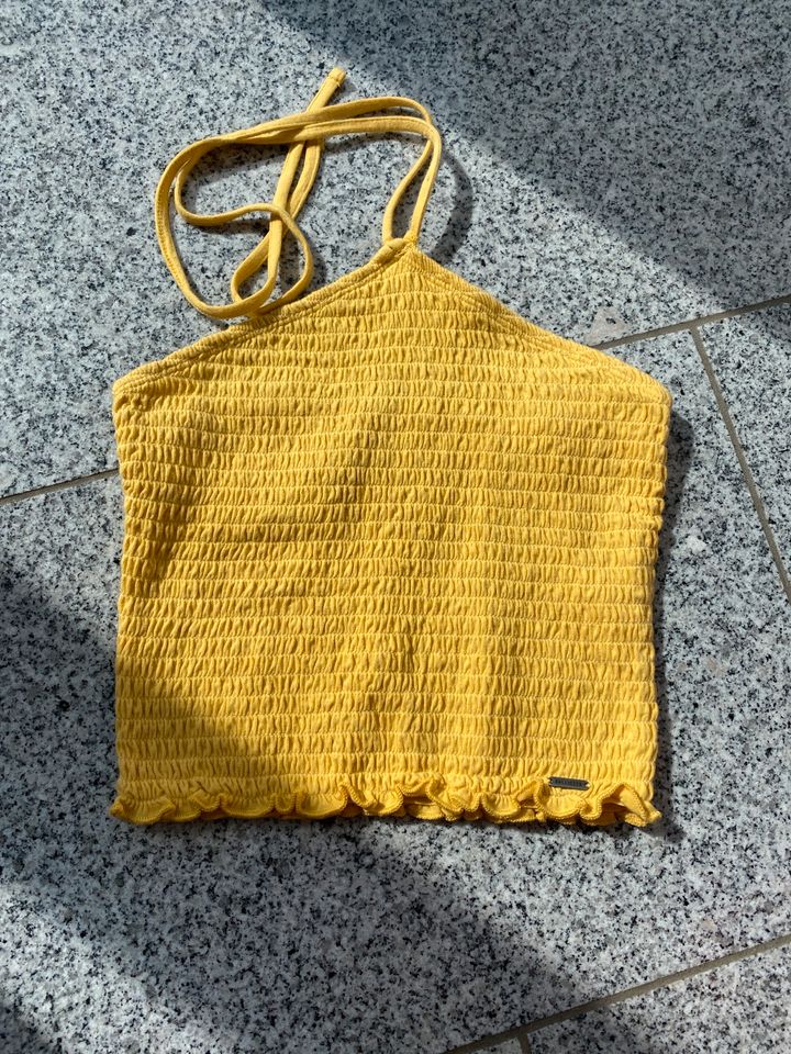 Hollister Damen Crop Top gelb wie neu Größe XS in Erkelenz