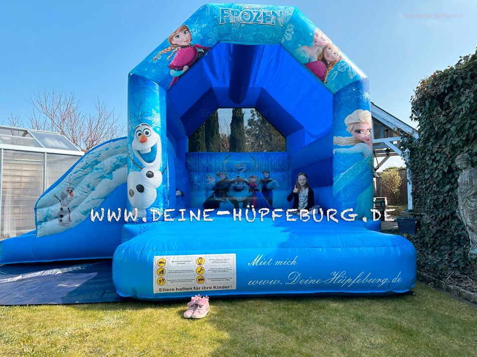 Elsa Frozen Hüpfburg mit Rutsche Hüpfburgverleih in Sömmerda