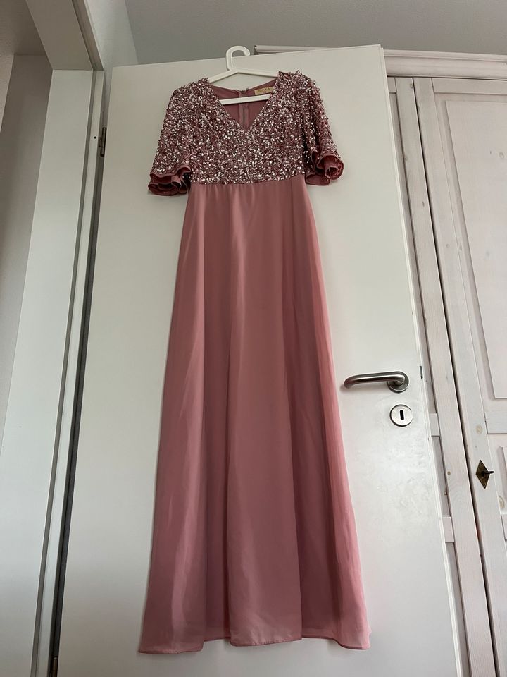 Maya Brautjungfernkleid / Kleid Hochzeit rosé mit Pailletten in Frankfurt am Main