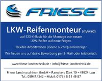 Nebenjob als LKW-Reifenmonteur (m/w/d) auf 520-Euro-Basis Niedersachsen - Laar (Vechte) Vorschau