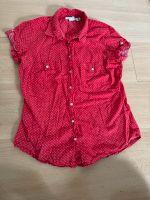 H&M Bluse Gr 40 rot weiß gepunktet Kurzarm Baumwolle Essen - Bergerhausen Vorschau