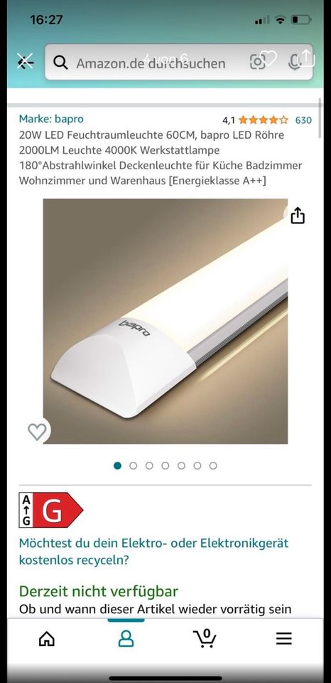 60cm LED Leuchtstoffröhre in Wachtendonk