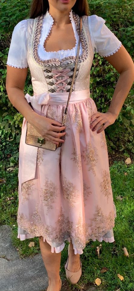 Krüger Dirndl, Trachtenkleid, rosa, Gr. 36 in München